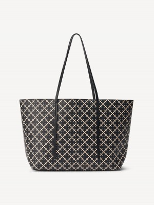 By Malene Birger Abigail Printed Tote Väskor Svarta | SE_BB39327