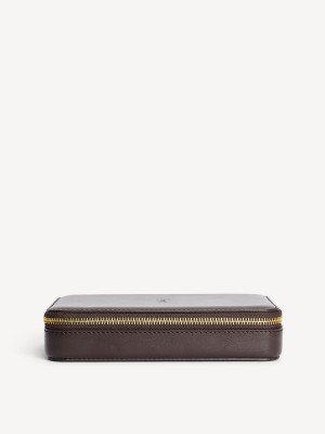 By Malene Birger Aya Cher Leather Jewellery Case Skönhetsväskor Mörkbruna | SE_BB47884