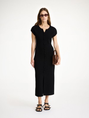 By Malene Birger Bielas Maxi Dress Stickat Svarta | SE_BB23722