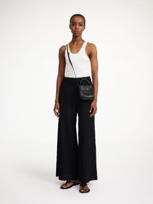 By Malene Birger Campine Wide-leg Långbyxor Svarta | SE_BB91904