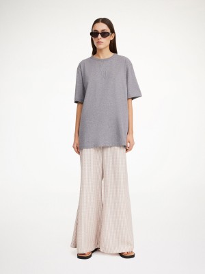 By Malene Birger Fayeh Organic Cotton T-shirt Blast Grå | SE_BB15324