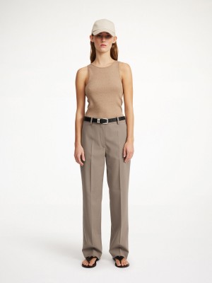 By Malene Birger Igda Straight-leg Långbyxor Shitake | SE_BB62444