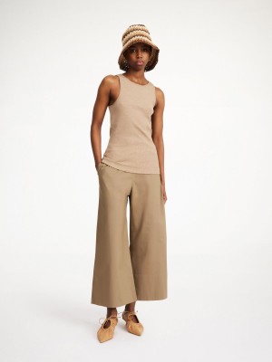 By Malene Birger Luisa High-waisted Långbyxor Shitake | SE_BB92620