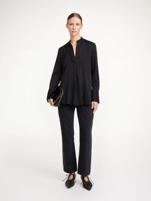 By Malene Birger Mabillon Silk Skjorta Svarta | SE_BB58023