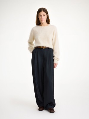 By Malene Birger Piscali Mid-waist Långbyxor Svarta | SE_BB58683