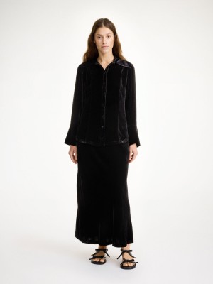 By Malene Birger Rosiannas Velvet Skjorta Svarta | SE_BB35130