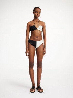 By Malene Birger Seabay Low Bikini Bottoms Badkläder Randig Svarta Vita | SE_BB77610