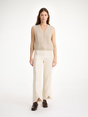 By Malene Birger Simea Vest Stickat Oyster Gray | SE_BB62142