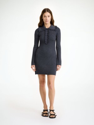 By Malene Birger Tonai Merino Wool Dress Stickat Grå | SE_BB60096