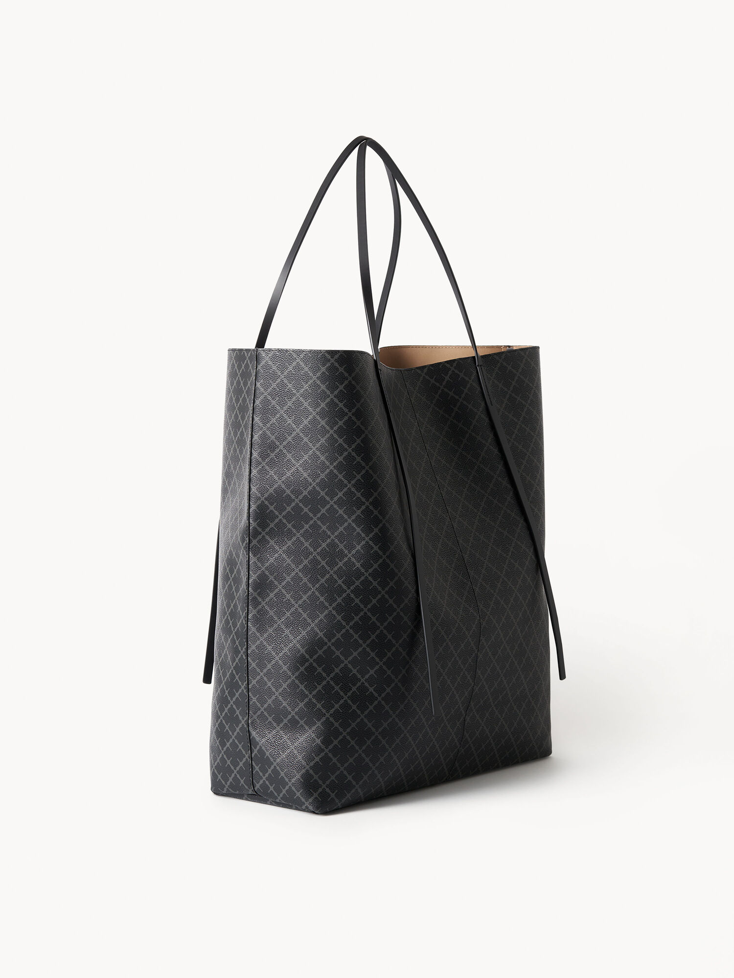 By Malene Birger Abrille Printed Tote Väskor Charcoal | SE_BB39734