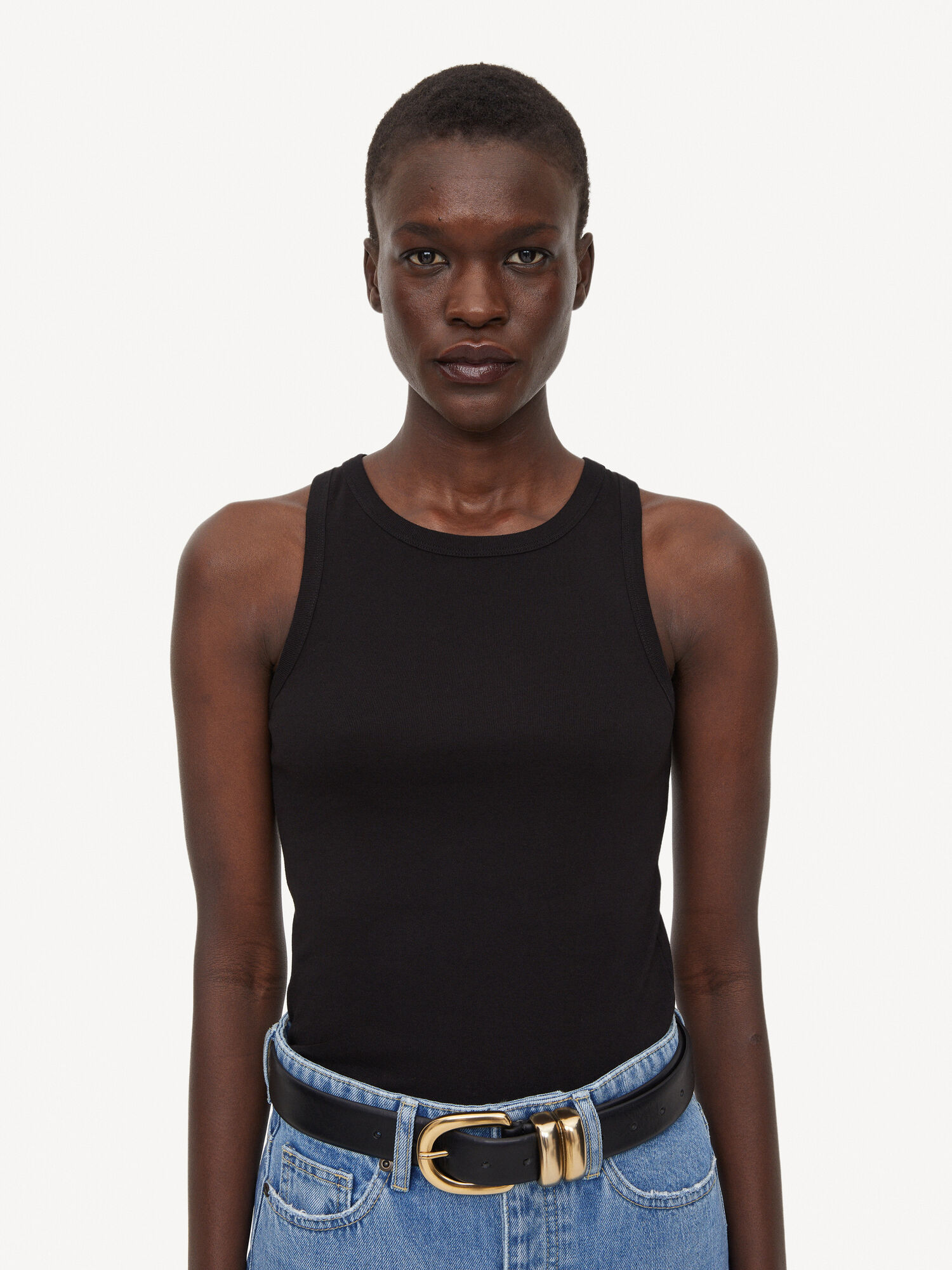 By Malene Birger Amiee Organic Cotton Tank Blast Svarta | SE_BB19723