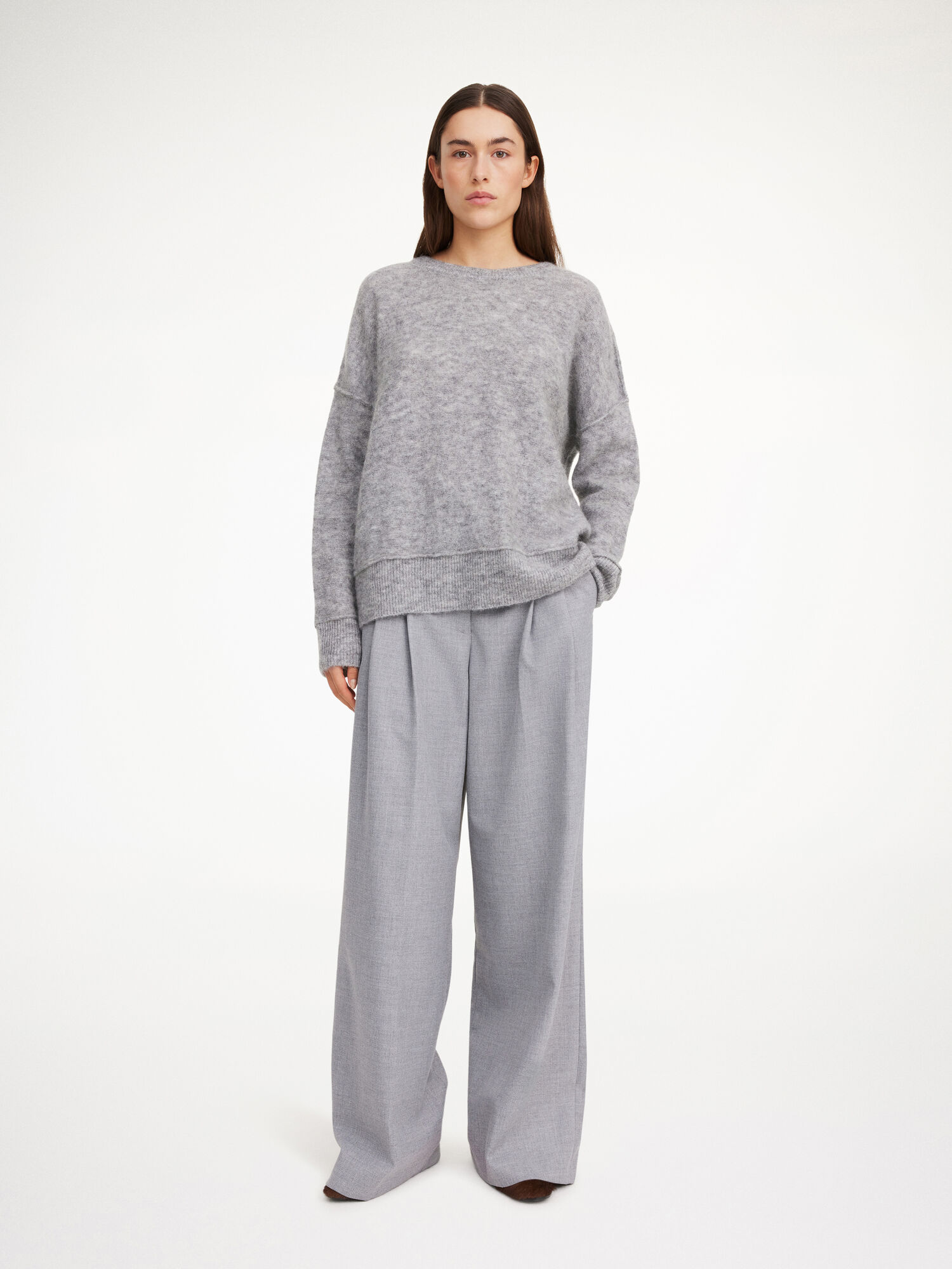 By Malene Birger Biagiorms Sweater Stickat Grå | SE_BB32722