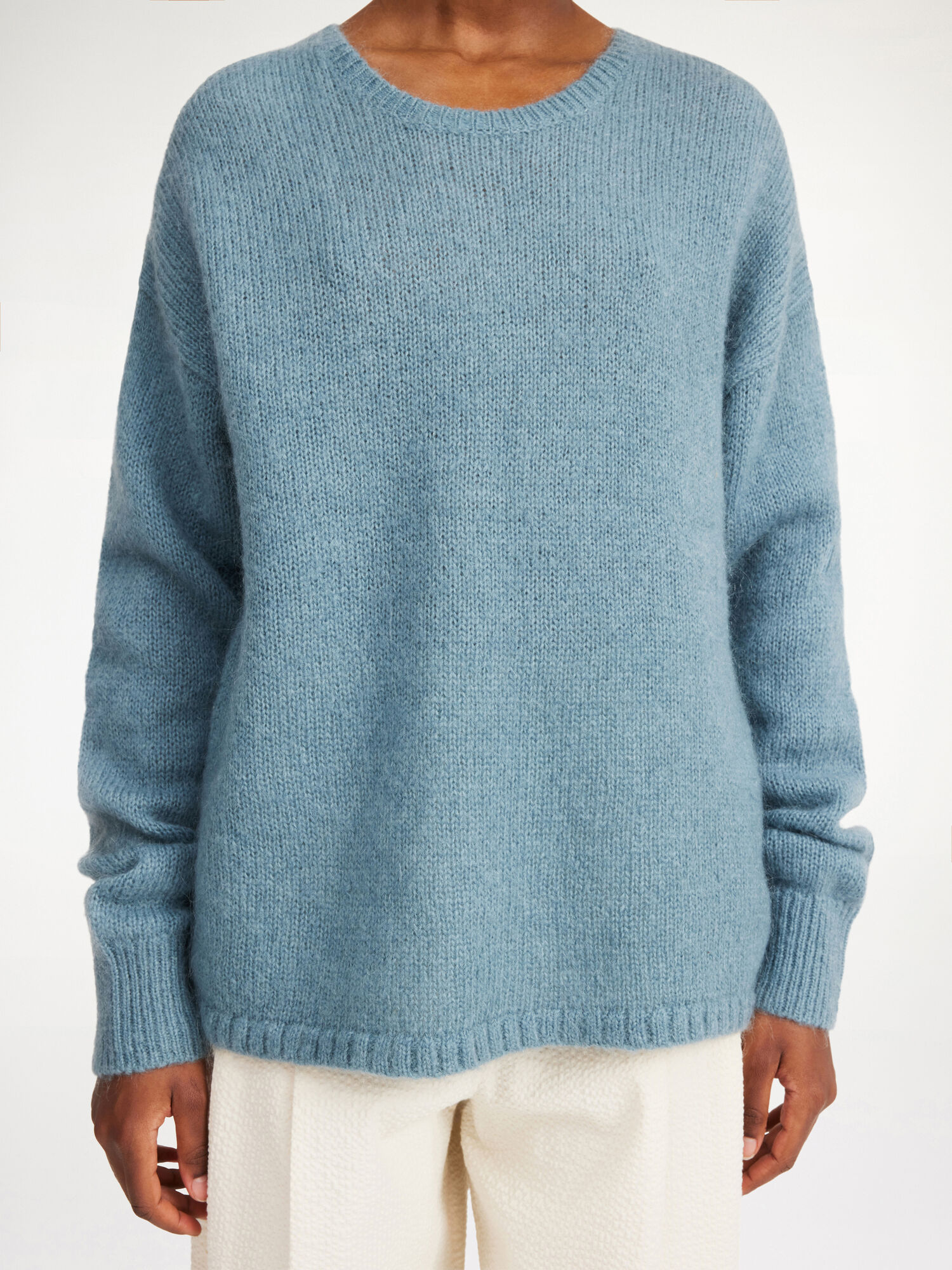 By Malene Birger Briella Mohair-blend Sweater Stickat Cool Water | SE_BB27257