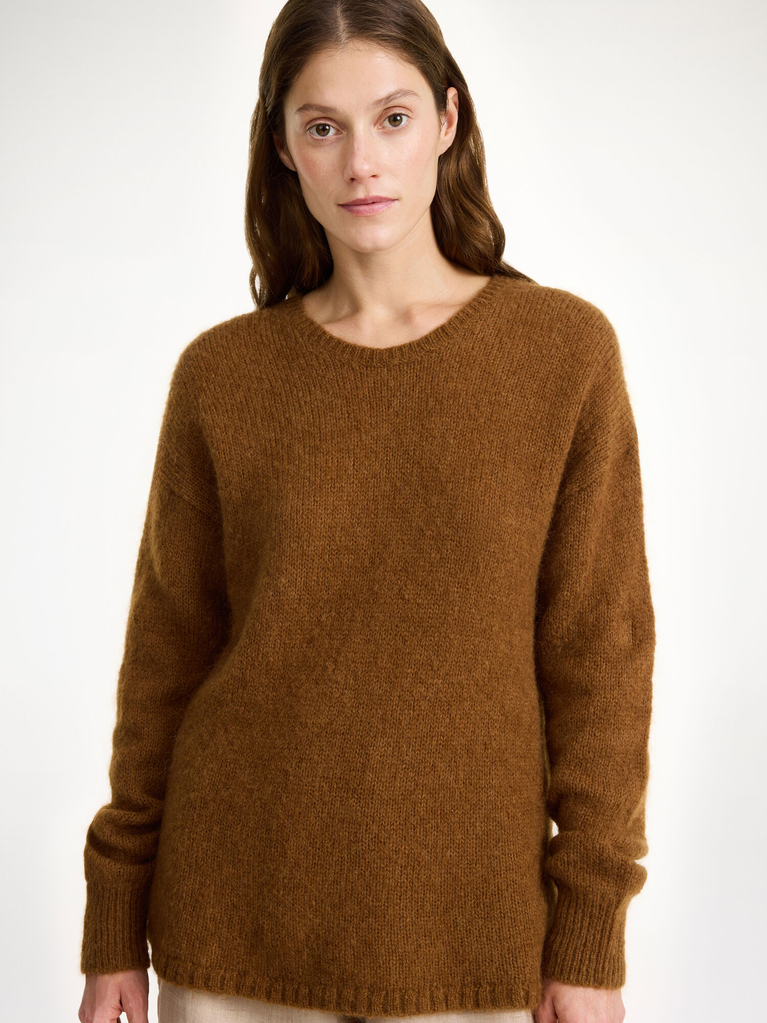 By Malene Birger Briella Mohair-blend Sweater Stickat Bison | SE_BB25398