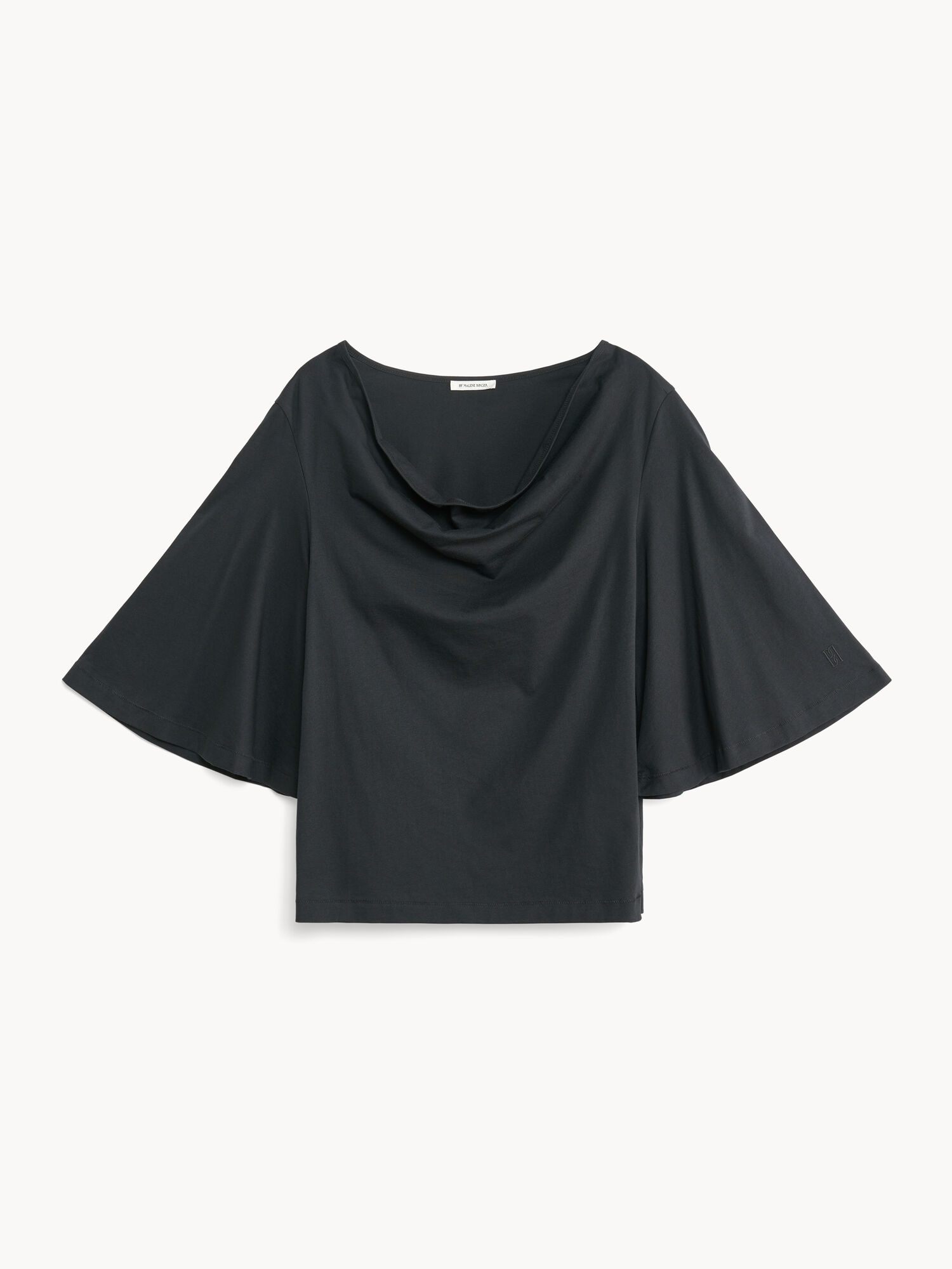 By Malene Birger Bryar Organic Cotton T-shirt Blast Svarta | SE_BB25691