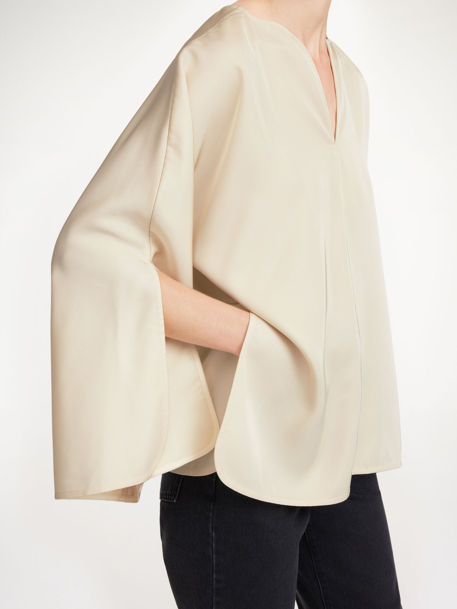 By Malene Birger Calias Tunic-style Blouse Skjorta Grädde | SE_BB63560