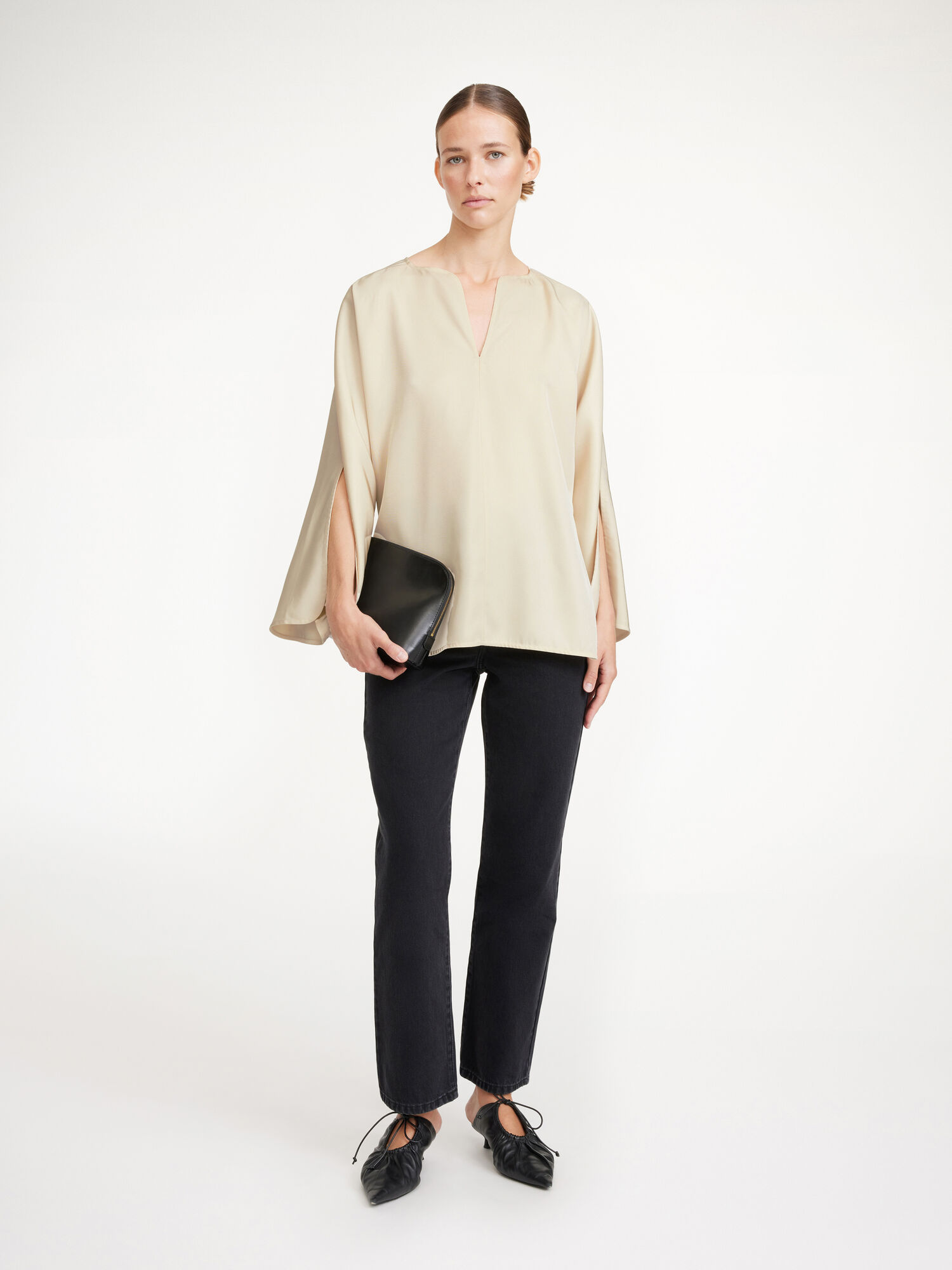 By Malene Birger Calias Tunic-style Blouse Skjorta Grädde | SE_BB63560