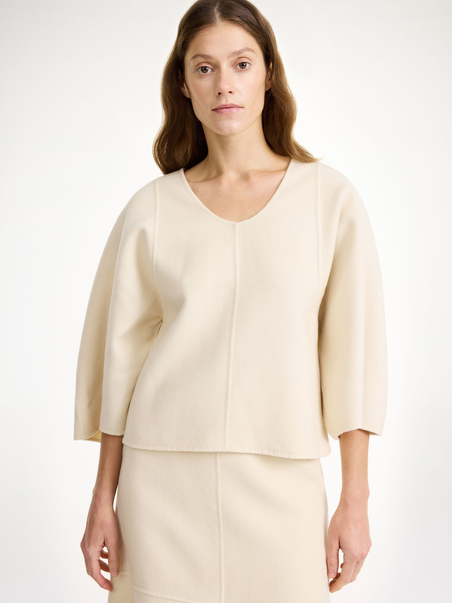 By Malene Birger Calya Wool Blouse Skjorta Pearl | SE_BB81739