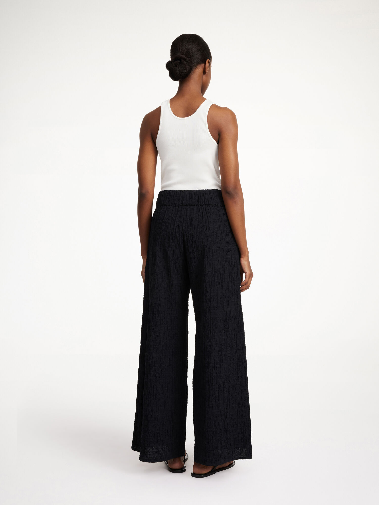 By Malene Birger Campine Wide-leg Långbyxor Svarta | SE_BB91904