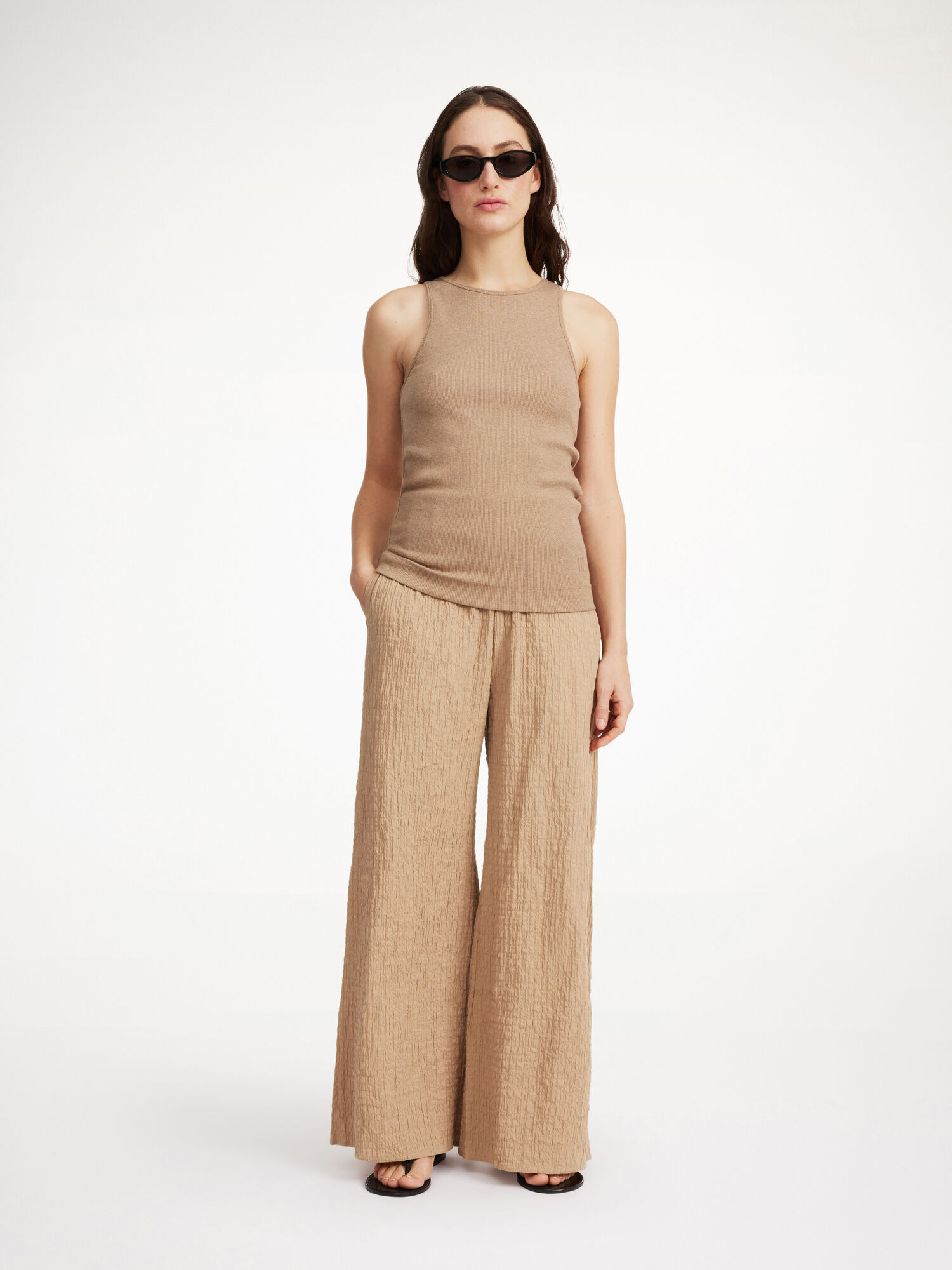 By Malene Birger Campine Wide-leg Långbyxor Tannin | SE_BB54618