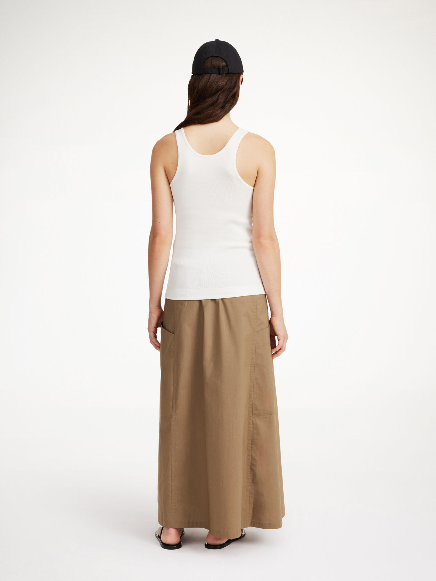 By Malene Birger Catterine Organic Cotton Maxi Kjolar Shitake | SE_BB88613