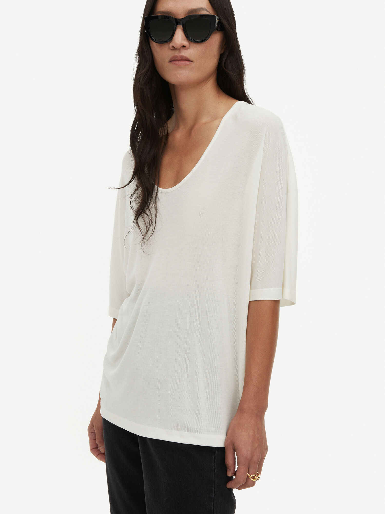 By Malene Birger Cevina Oversized T-shirt Blast Vita | SE_BB80916