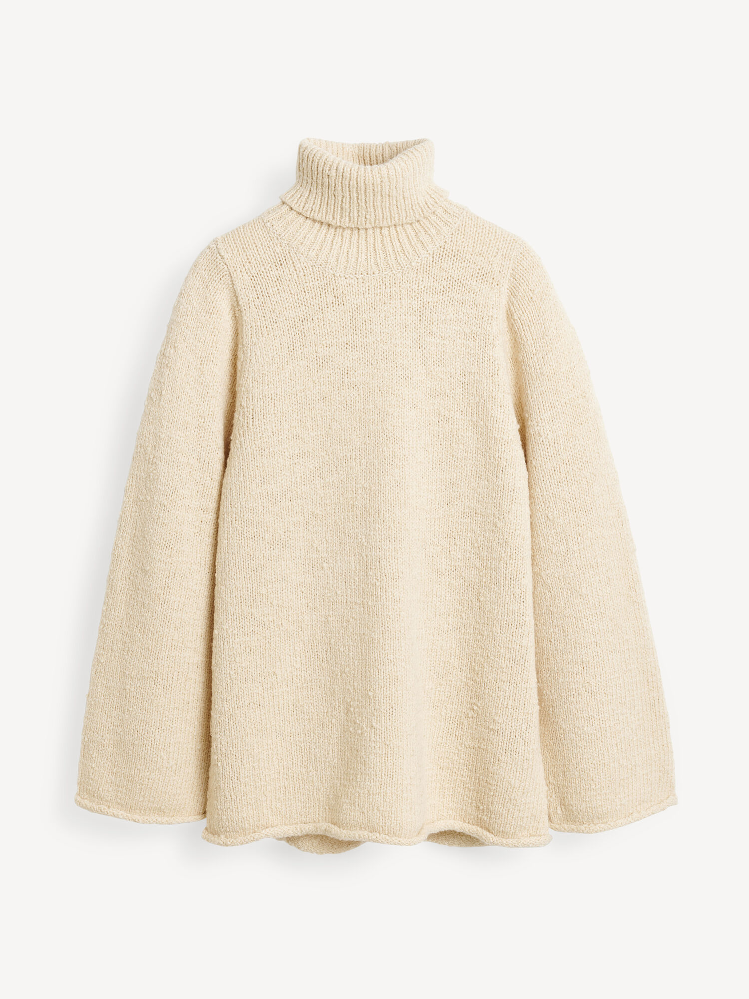 By Malene Birger Charice Wool Sweater Stickat Oyster Gray | SE_BB78732