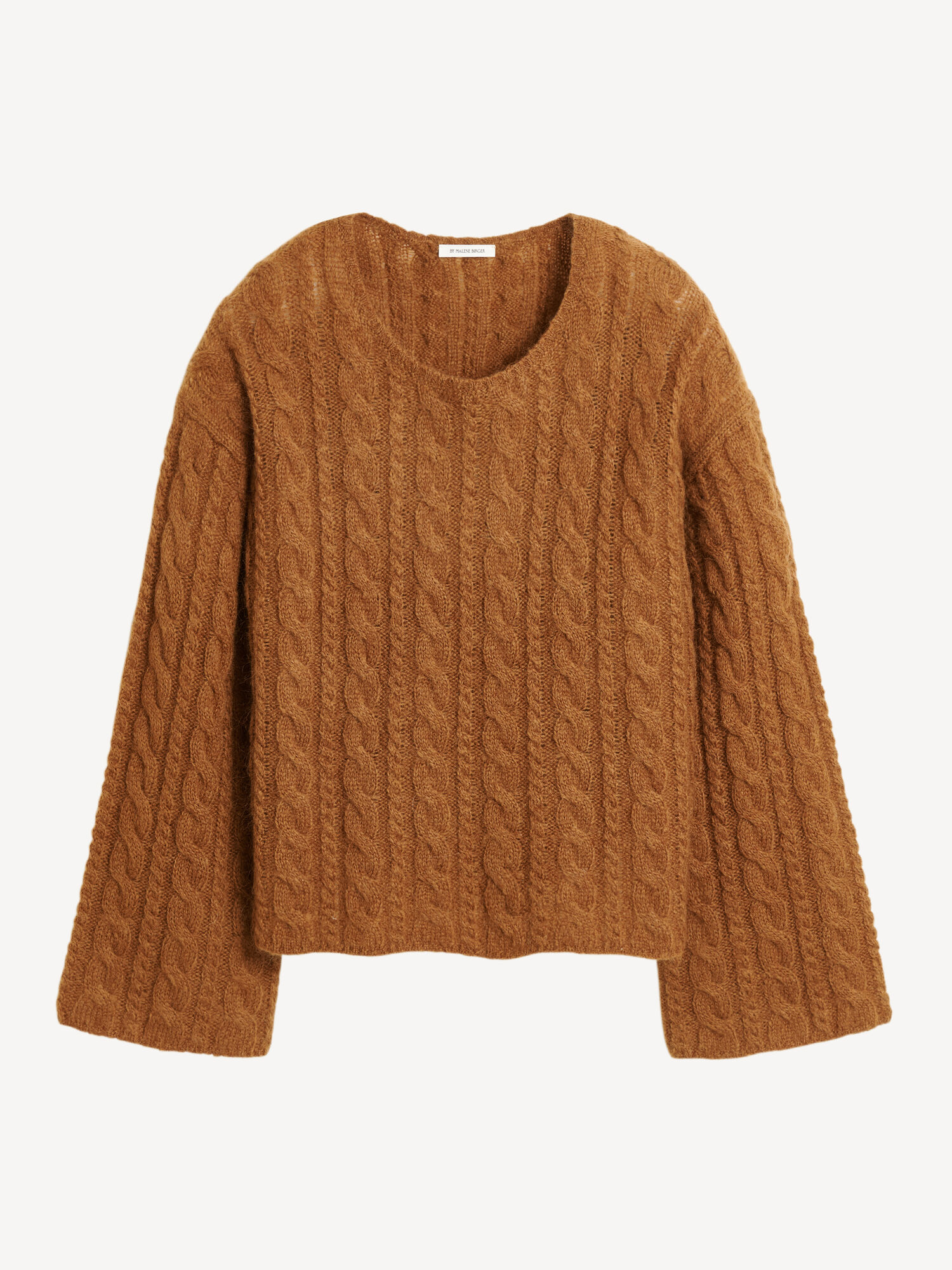 By Malene Birger Cierra Cable-knit Sweater Stickat Bison | SE_BB82348