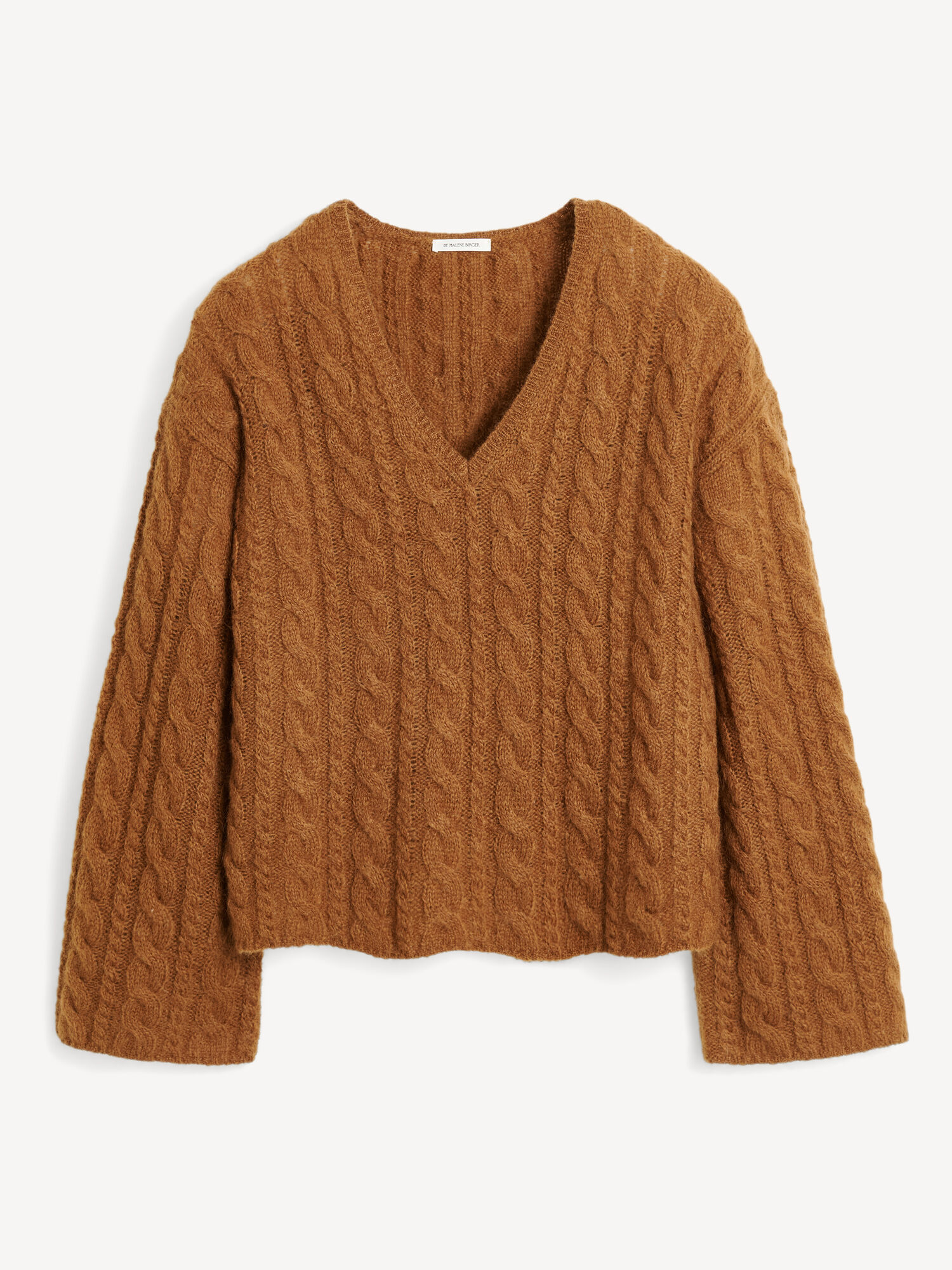 By Malene Birger Cimone Cable-knit Sweater Stickat Bison | SE_BB85154