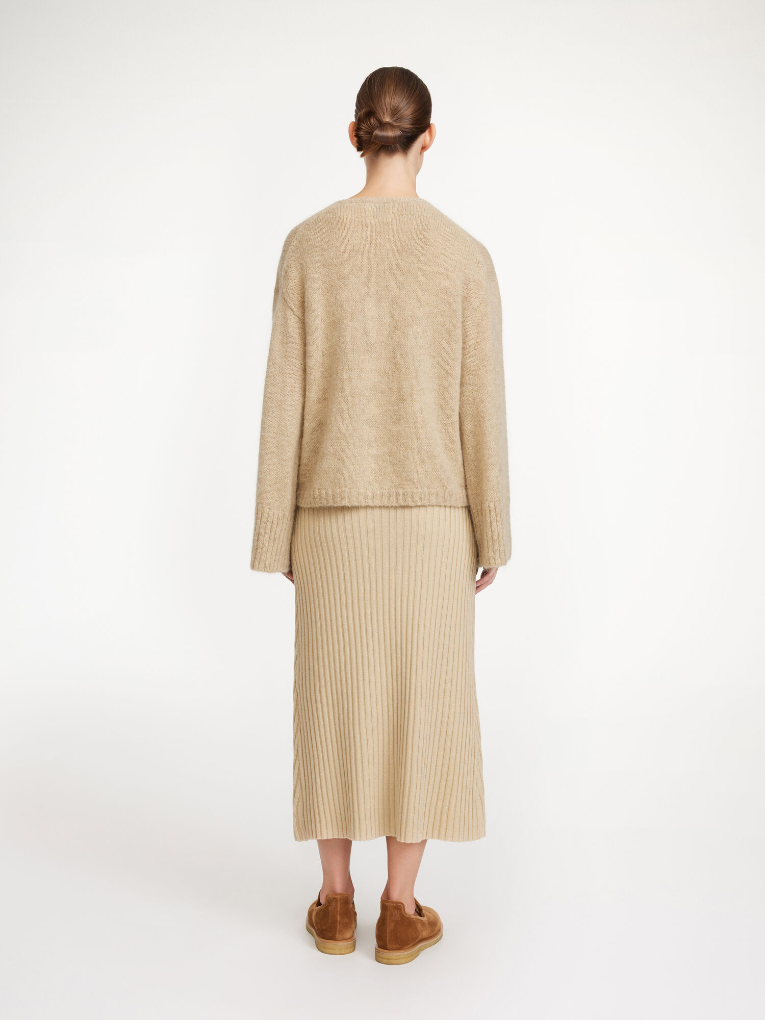 By Malene Birger Cimone Sweater Stickat Beige | SE_BB68000