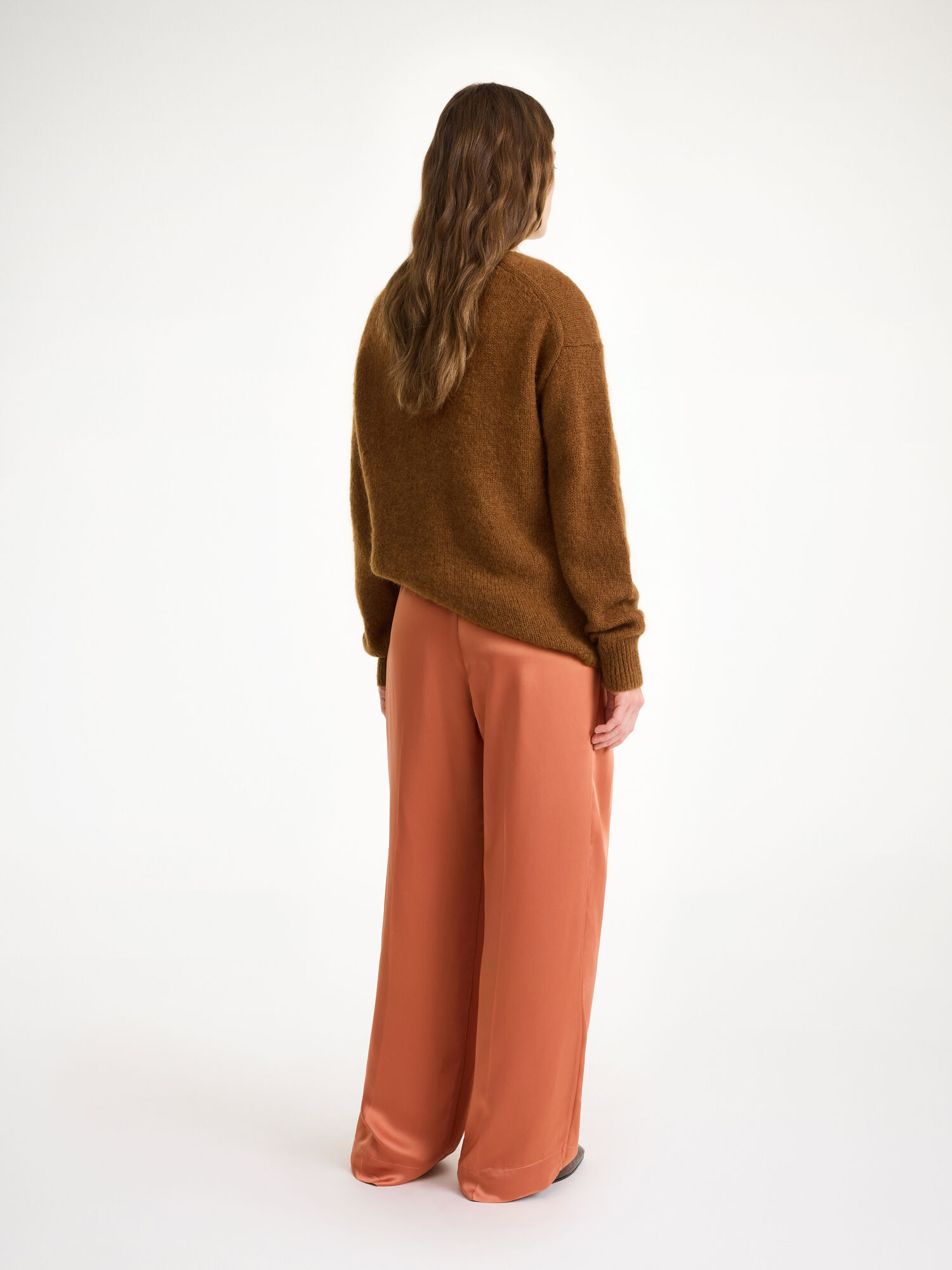 By Malene Birger Cymbaria High-waisted Långbyxor Mörk | SE_BB37124