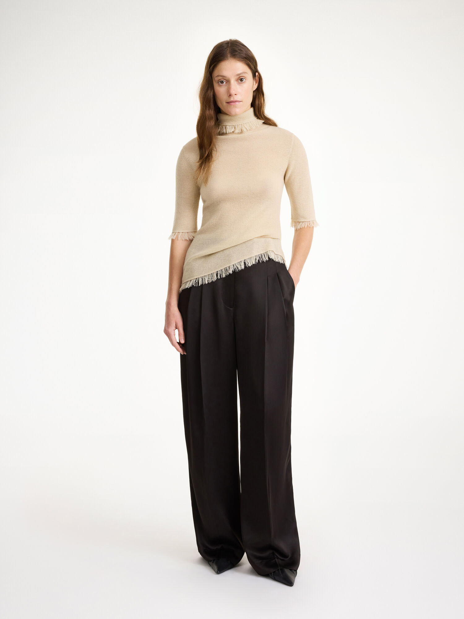 By Malene Birger Cymbaria High-waisted Långbyxor Svarta | SE_BB51253