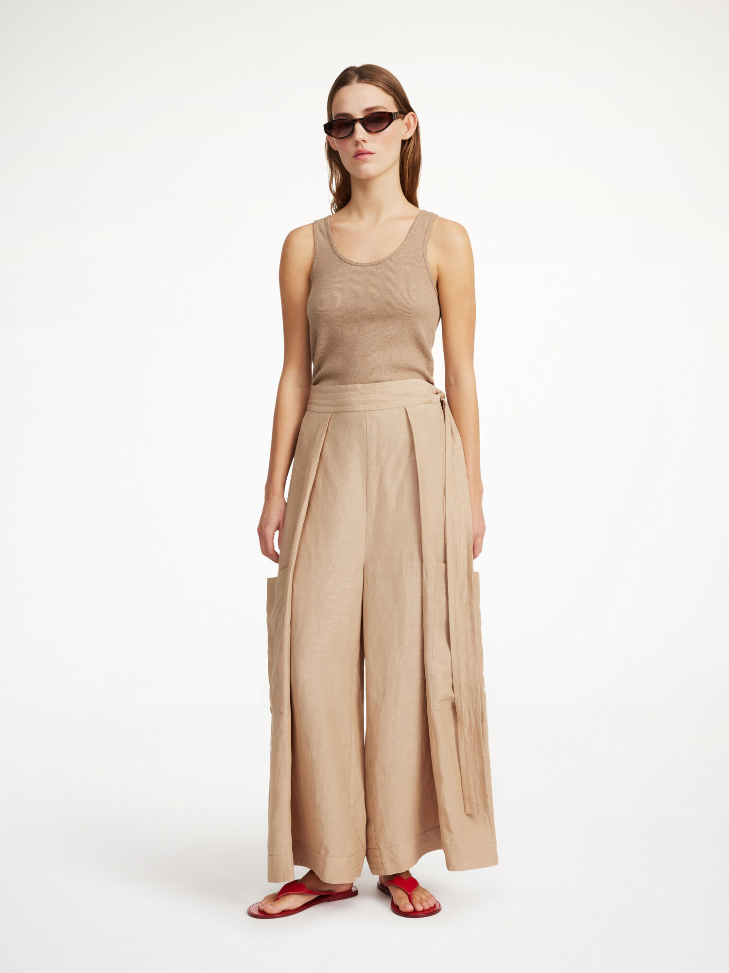 By Malene Birger Darlane Wide-leg Långbyxor Nomad | SE_BB63848