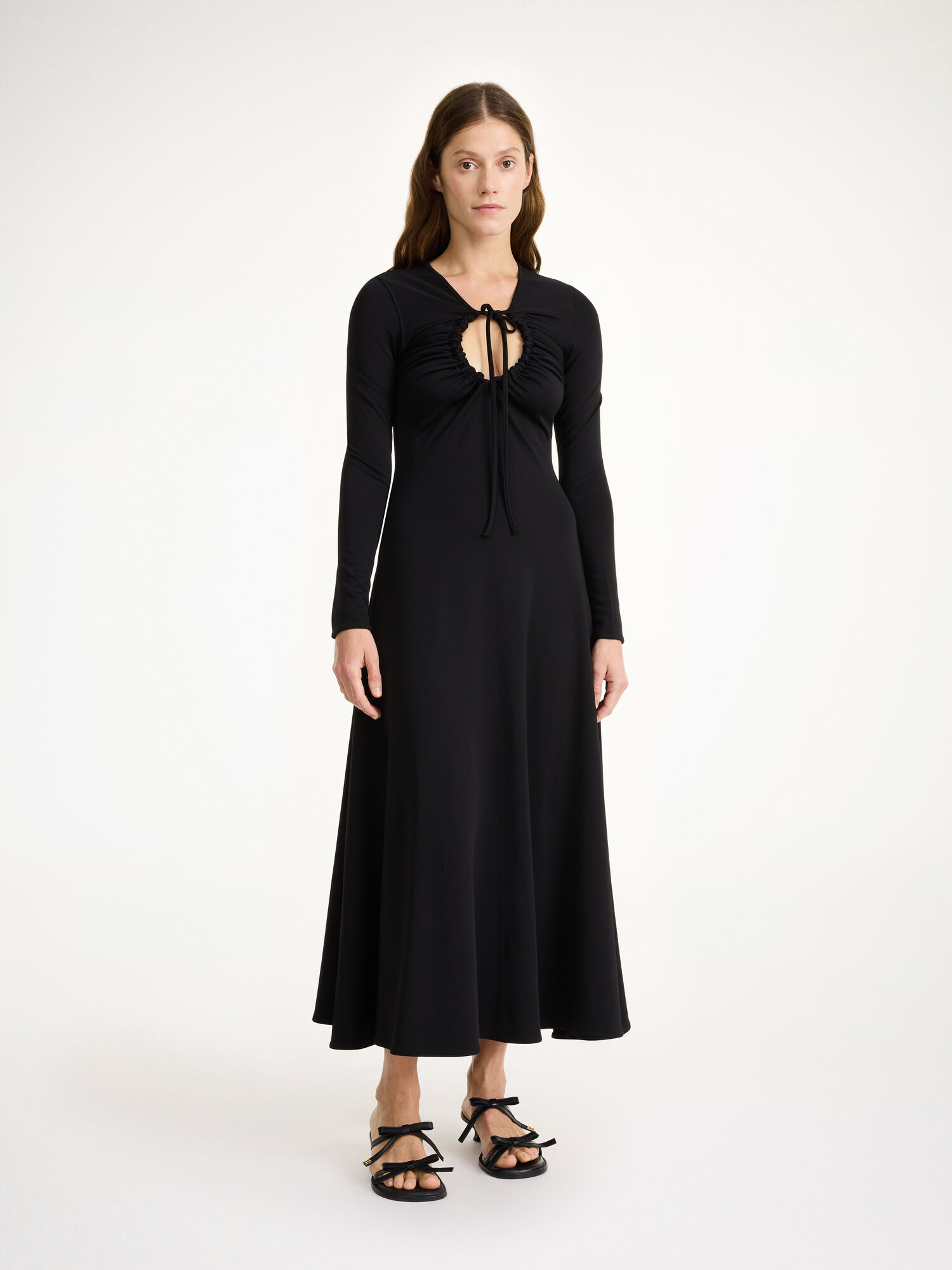 By Malene Birger Deija Maxi Dress Stickat Svarta | SE_BB73129