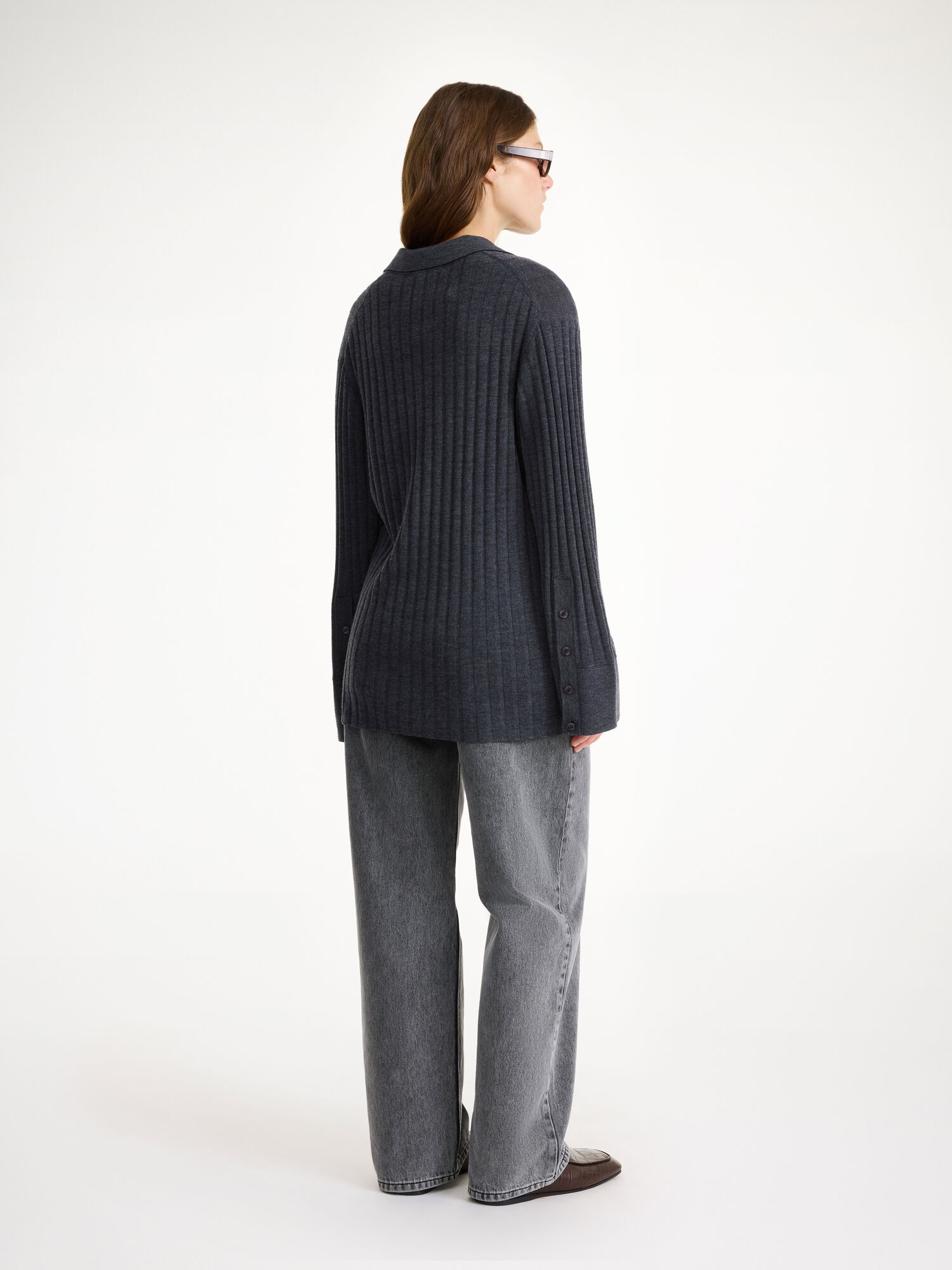 By Malene Birger Delphine Merino Wool Sweater Stickat Grå | SE_BB90690