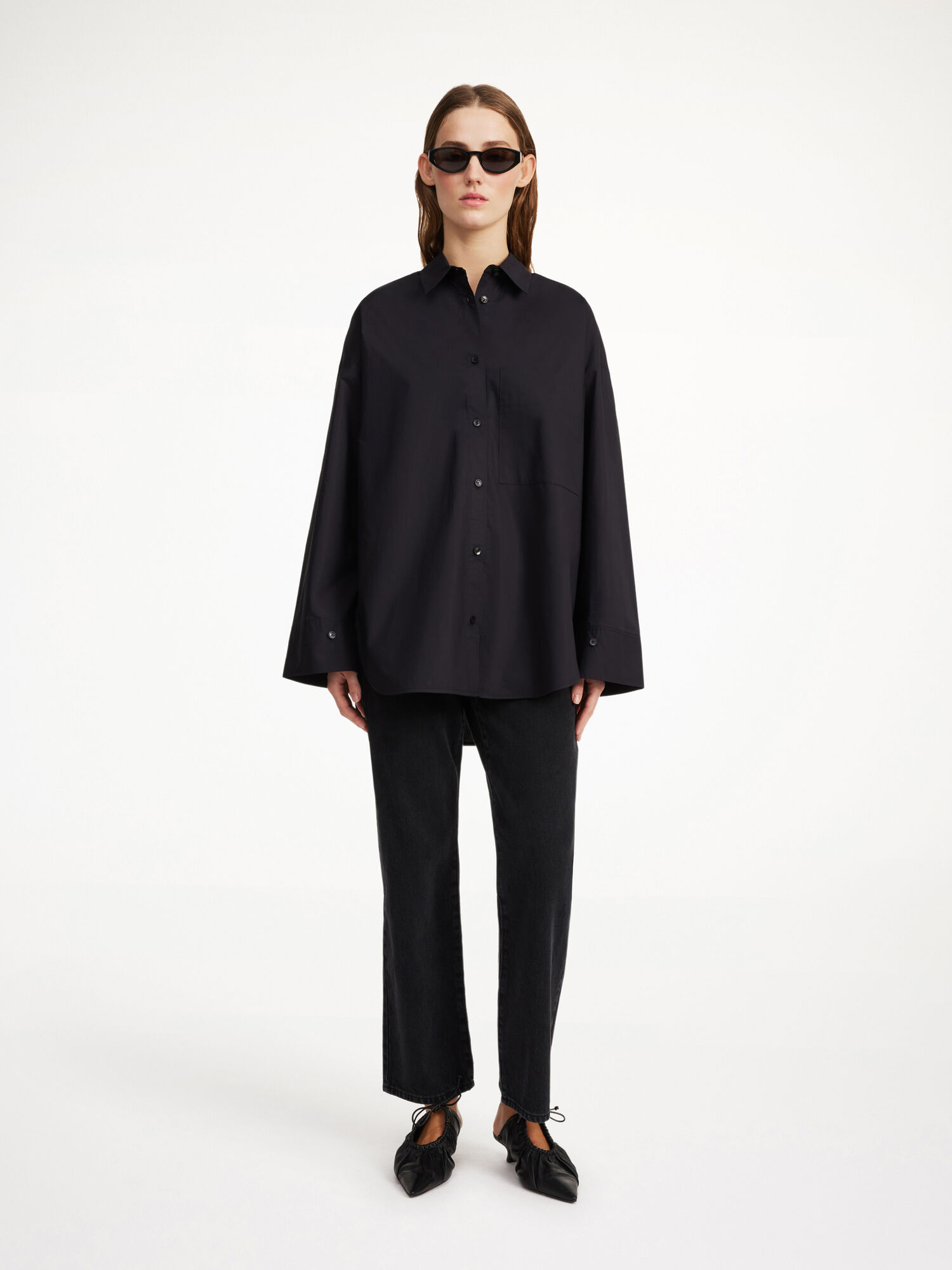 By Malene Birger Derris Organic Cotton Skjorta Svarta | SE_BB54950