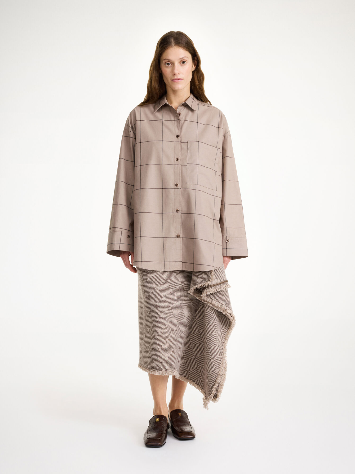 By Malene Birger Derris Organic Cotton Skjorta Autumn check | SE_BB44310