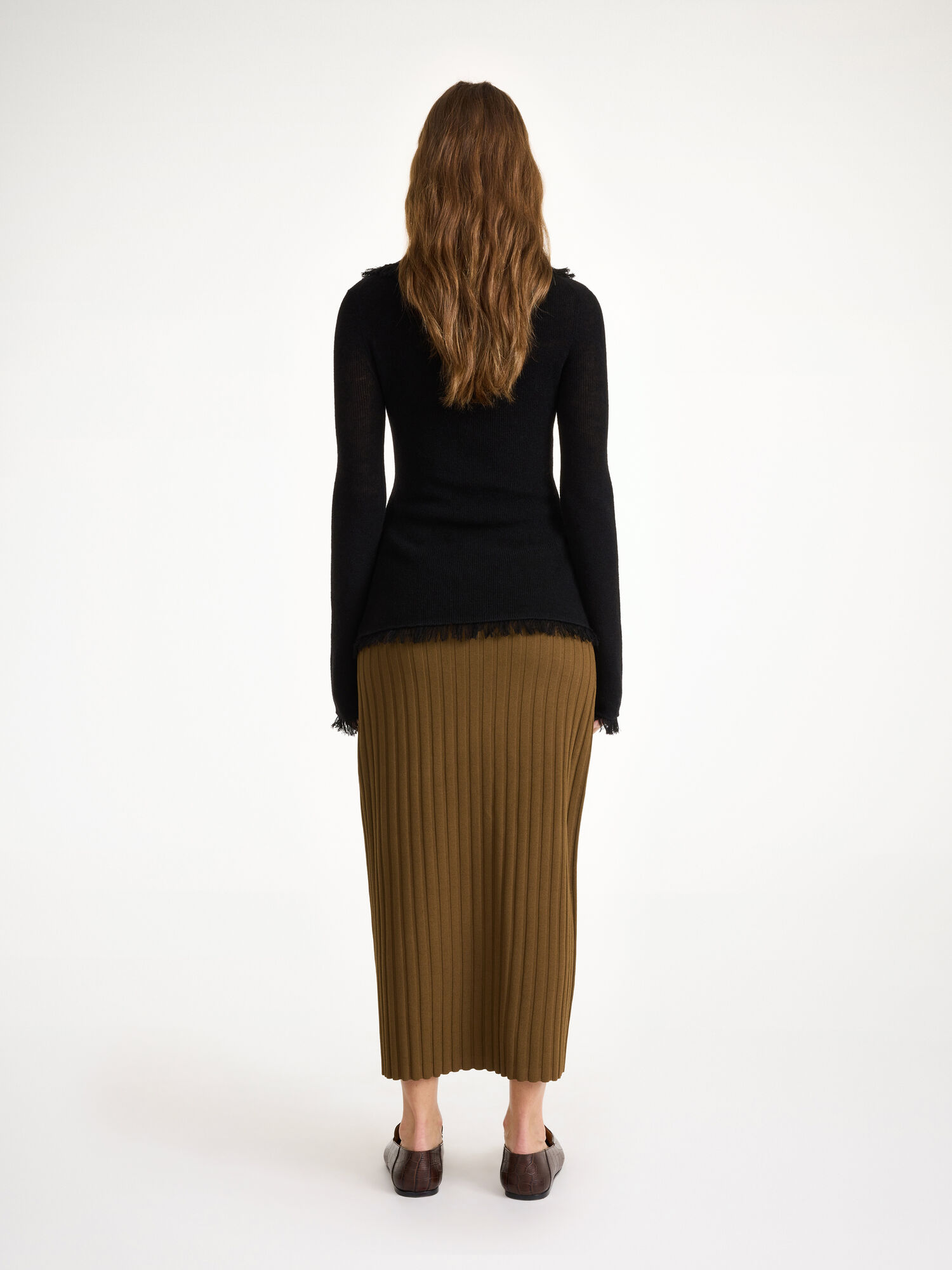 By Malene Birger Dreele Wool-blend Sweater Stickat Svarta | SE_BB60969