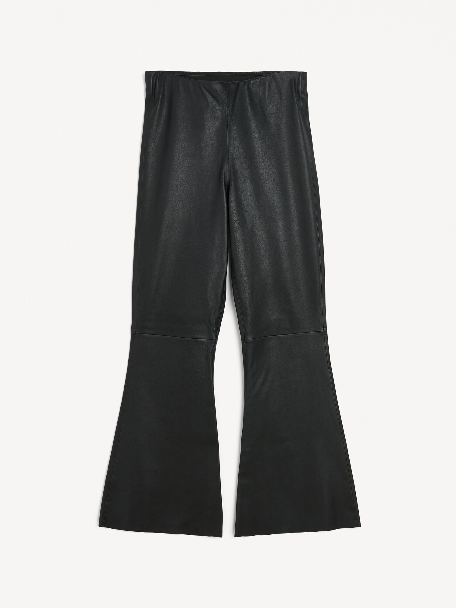 By Malene Birger Evyline Cropped Leather Långbyxor Svarta | SE_BB68857