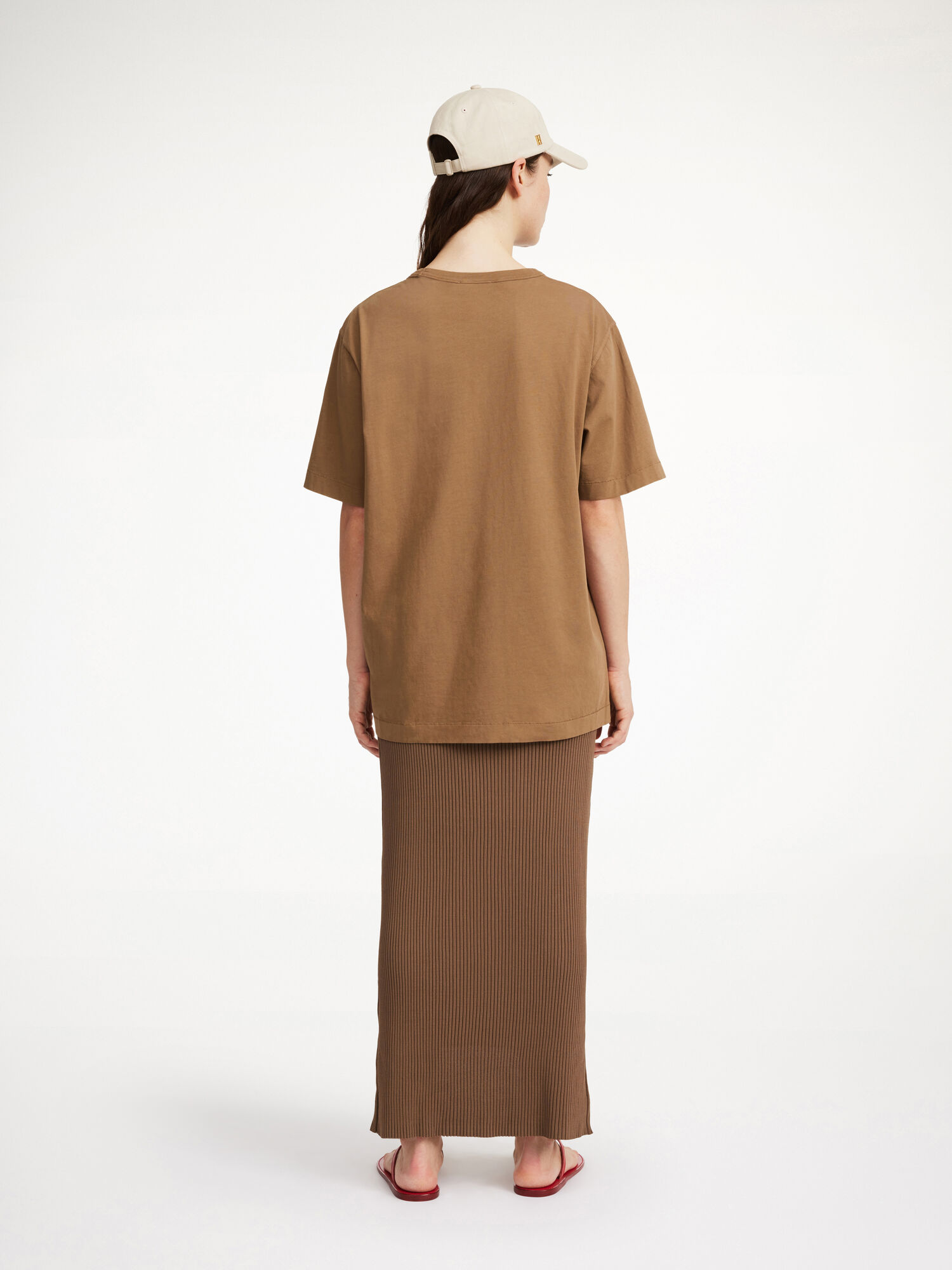 By Malene Birger Fayeh Organic Cotton T-shirt Blast Shitake | SE_BB74052