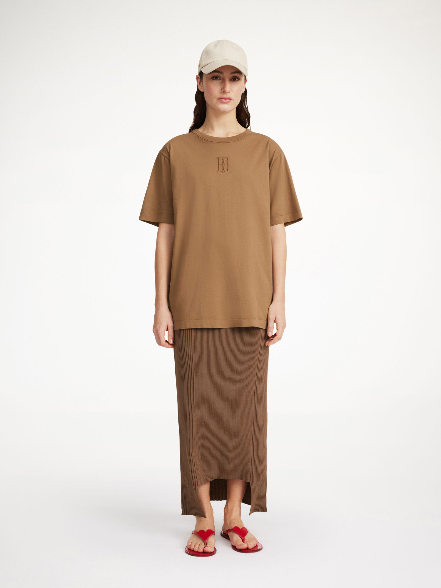 By Malene Birger Fayeh Organic Cotton T-shirt Blast Shitake | SE_BB74052