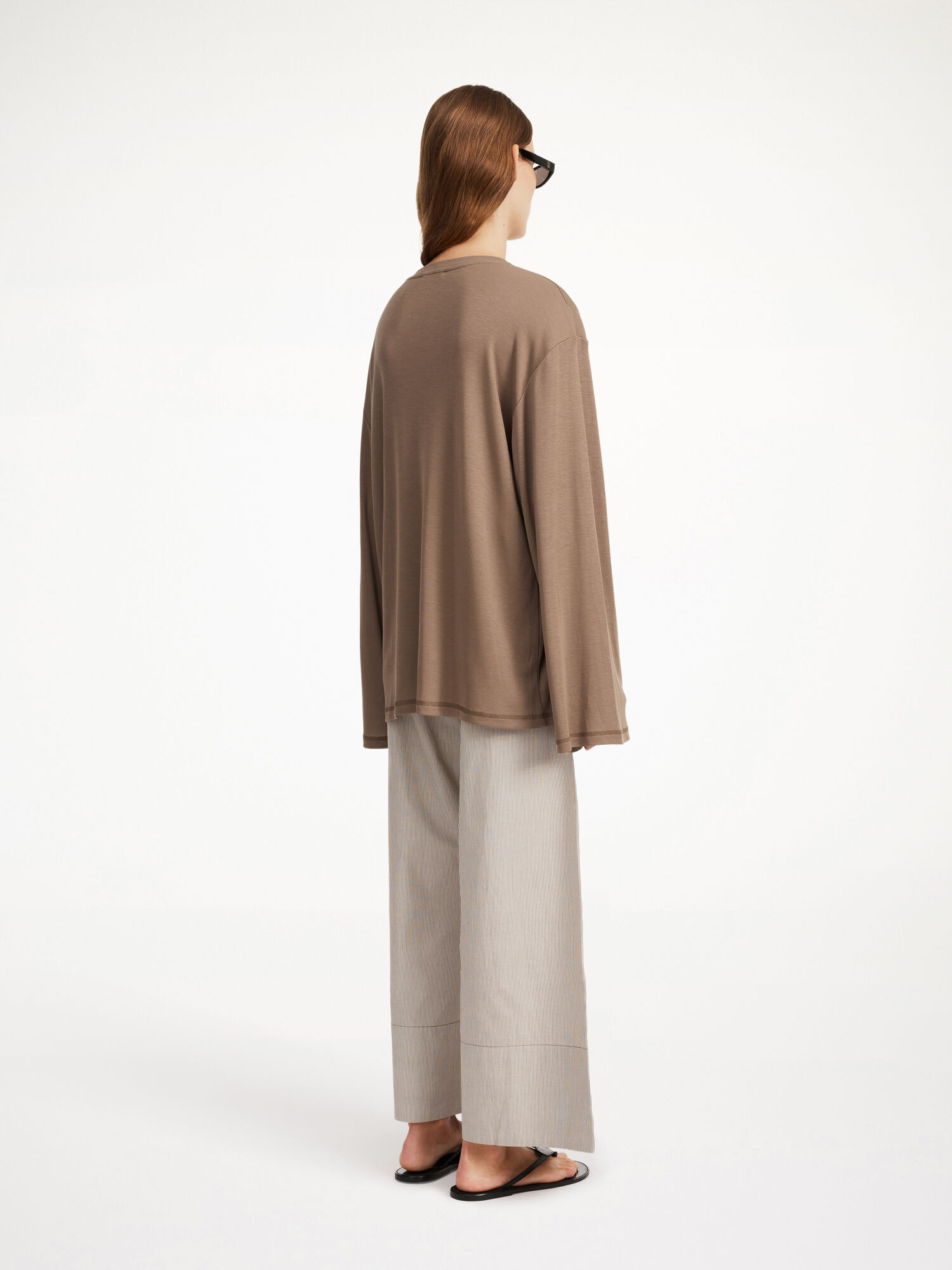 By Malene Birger Fayeh Oversized Longsleeve Blast Shitake | SE_BB87521