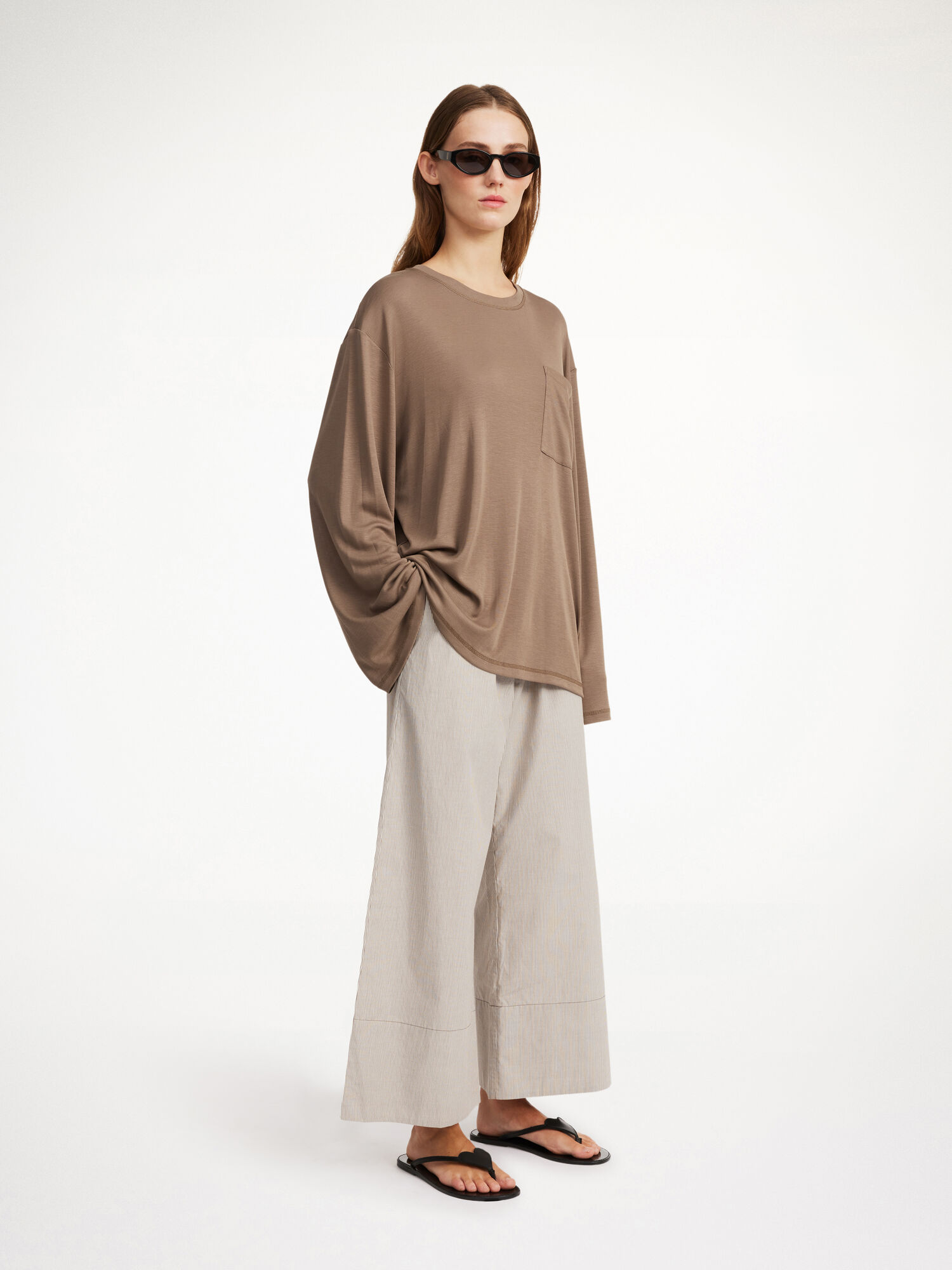 By Malene Birger Fayeh Oversized Longsleeve Blast Shitake | SE_BB87521