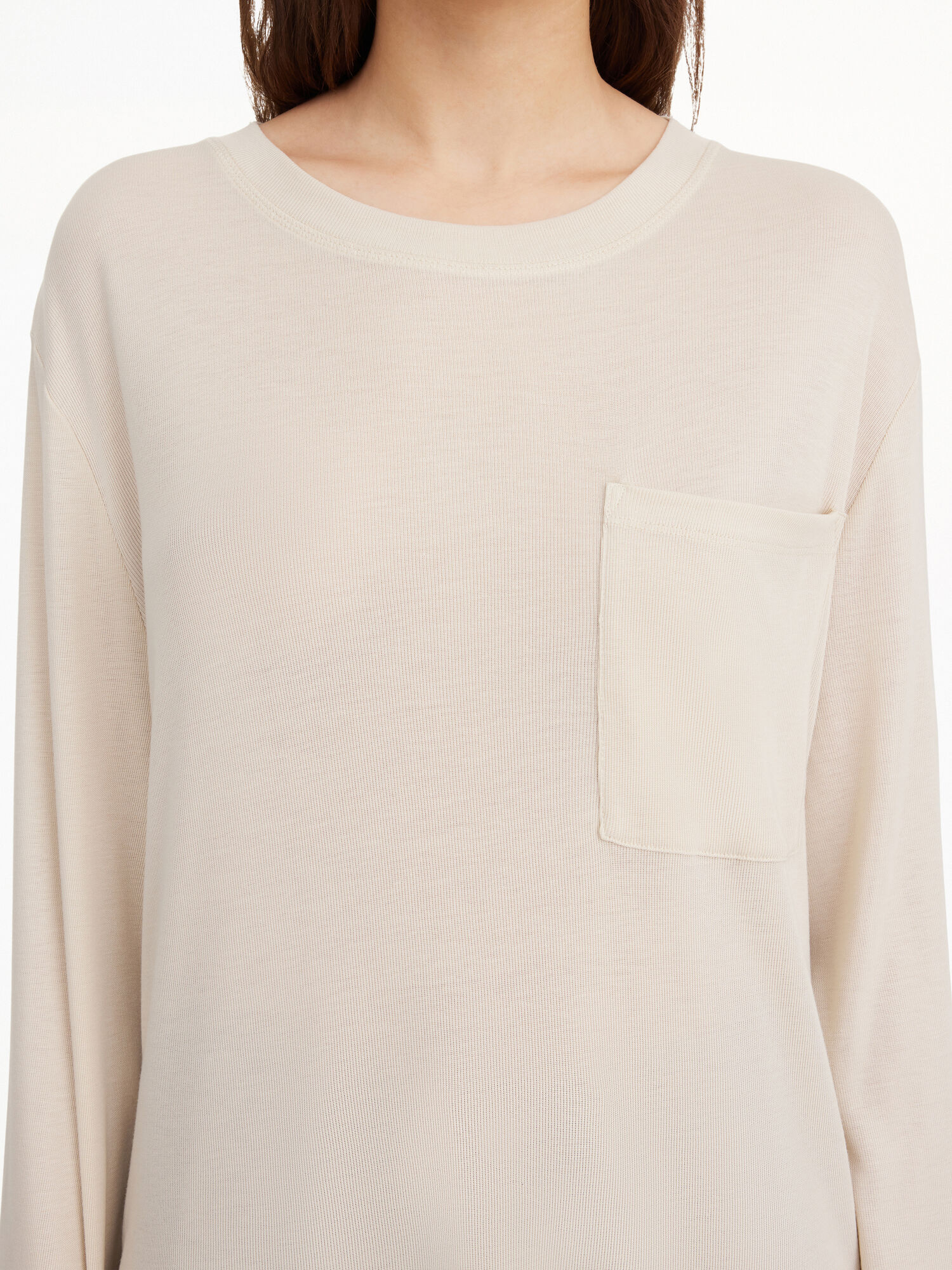 By Malene Birger Fayeh Oversized Longsleeve Blast Oyster Gray | SE_BB28802