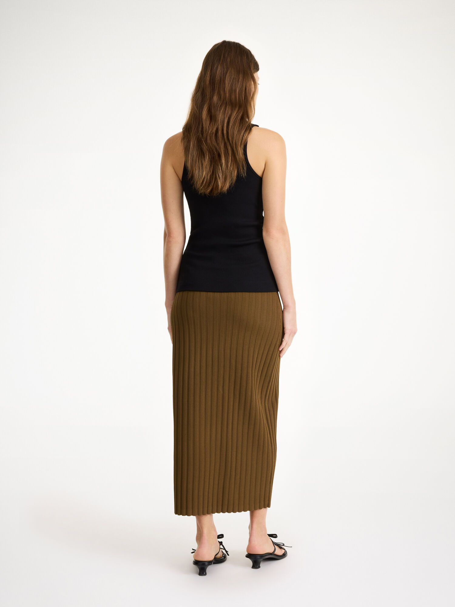 By Malene Birger Fiemme Midi Skirt Stickat Shitake | SE_BB52611