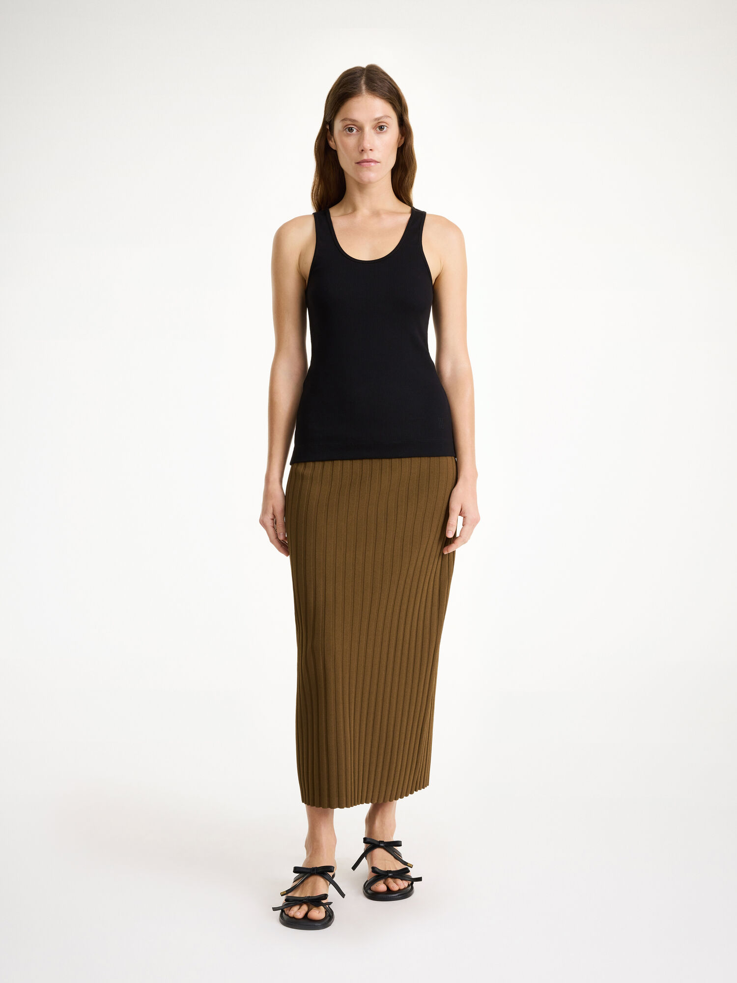 By Malene Birger Fiemme Midi Skirt Stickat Shitake | SE_BB52611