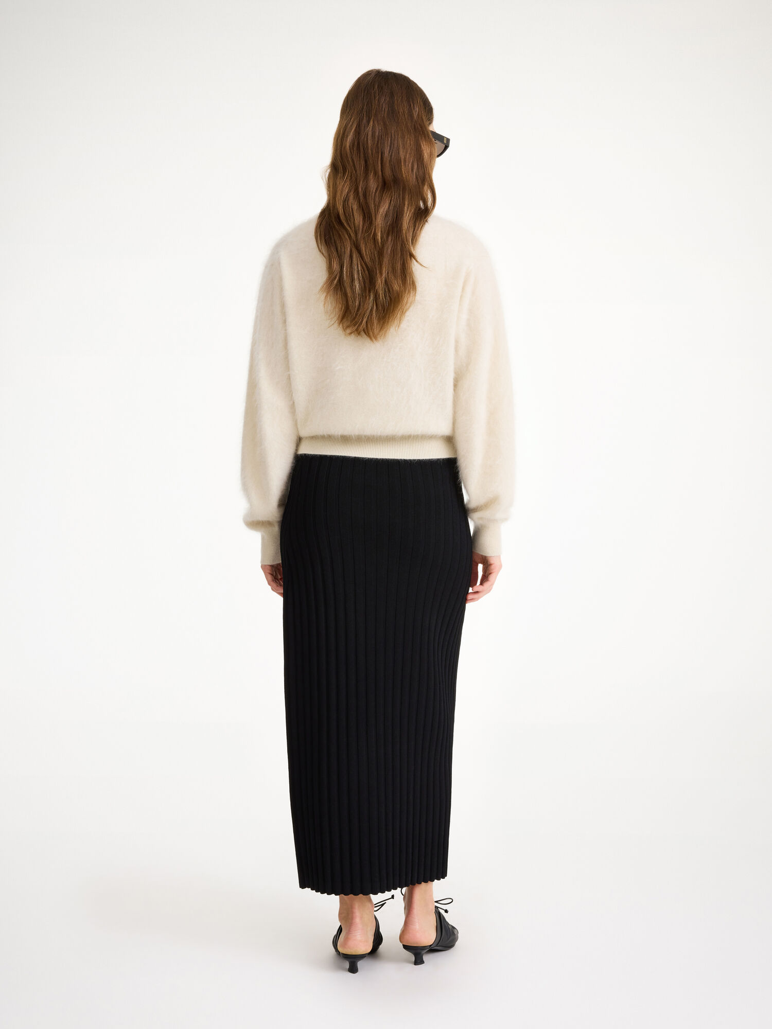 By Malene Birger Fiemme Midi Skirt Stickat Svarta | SE_BB69840