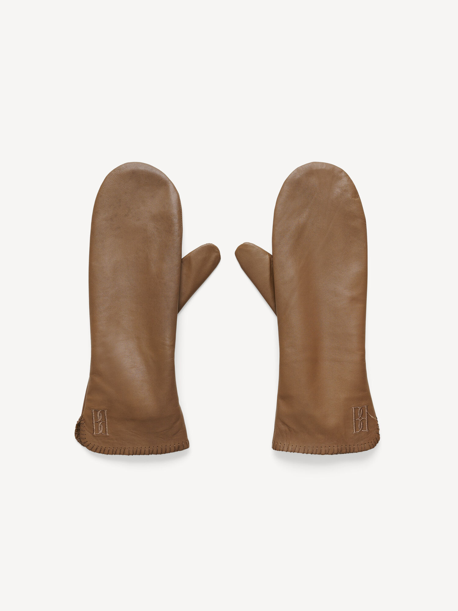 By Malene Birger Ginnyl Leather Mittens Andra Tillbehör Shitake | SE_BB90750