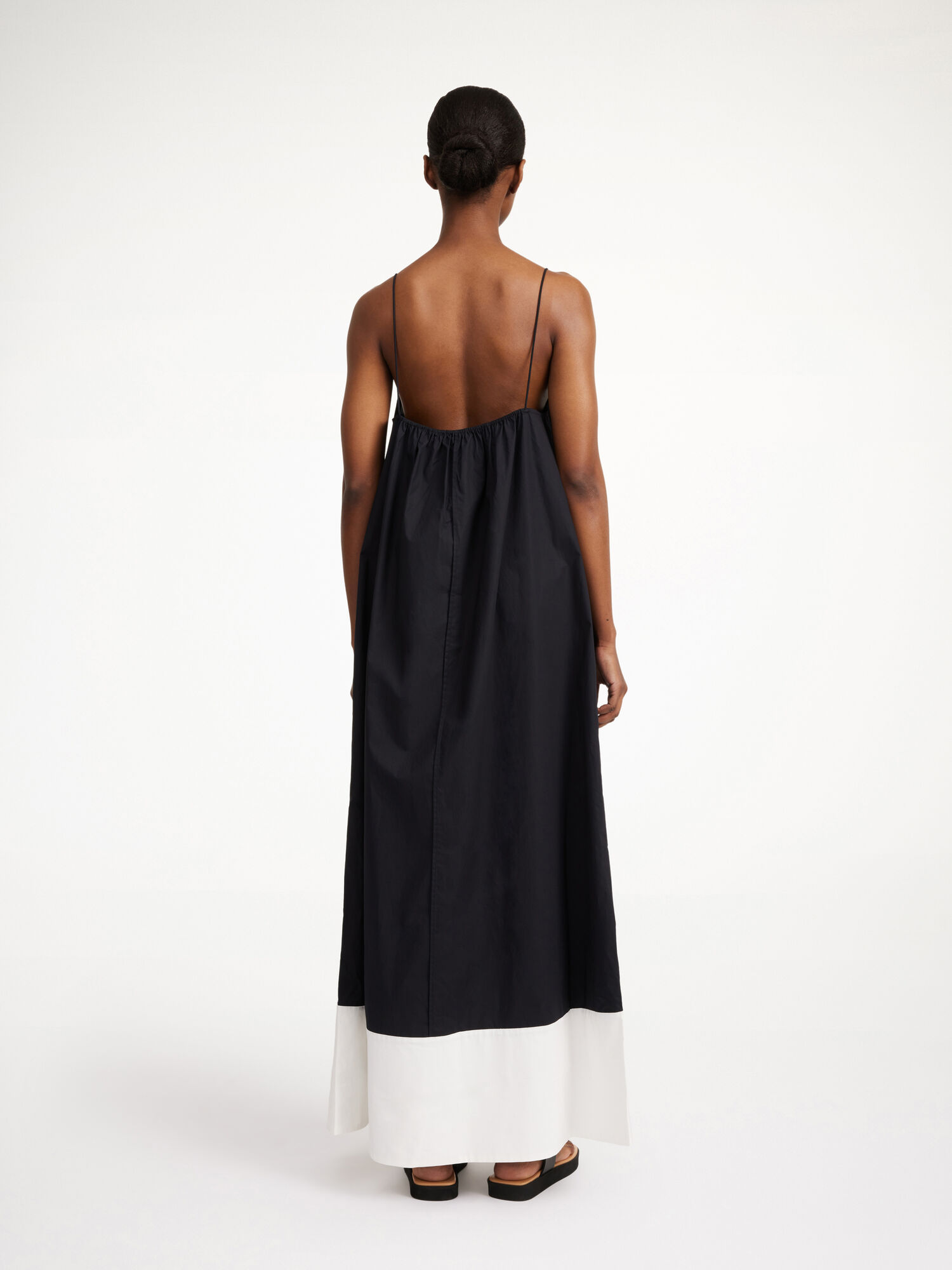 By Malene Birger Lanney Organic Cotton Maxi Klänning Randig Svarta Vita | SE_BB26277