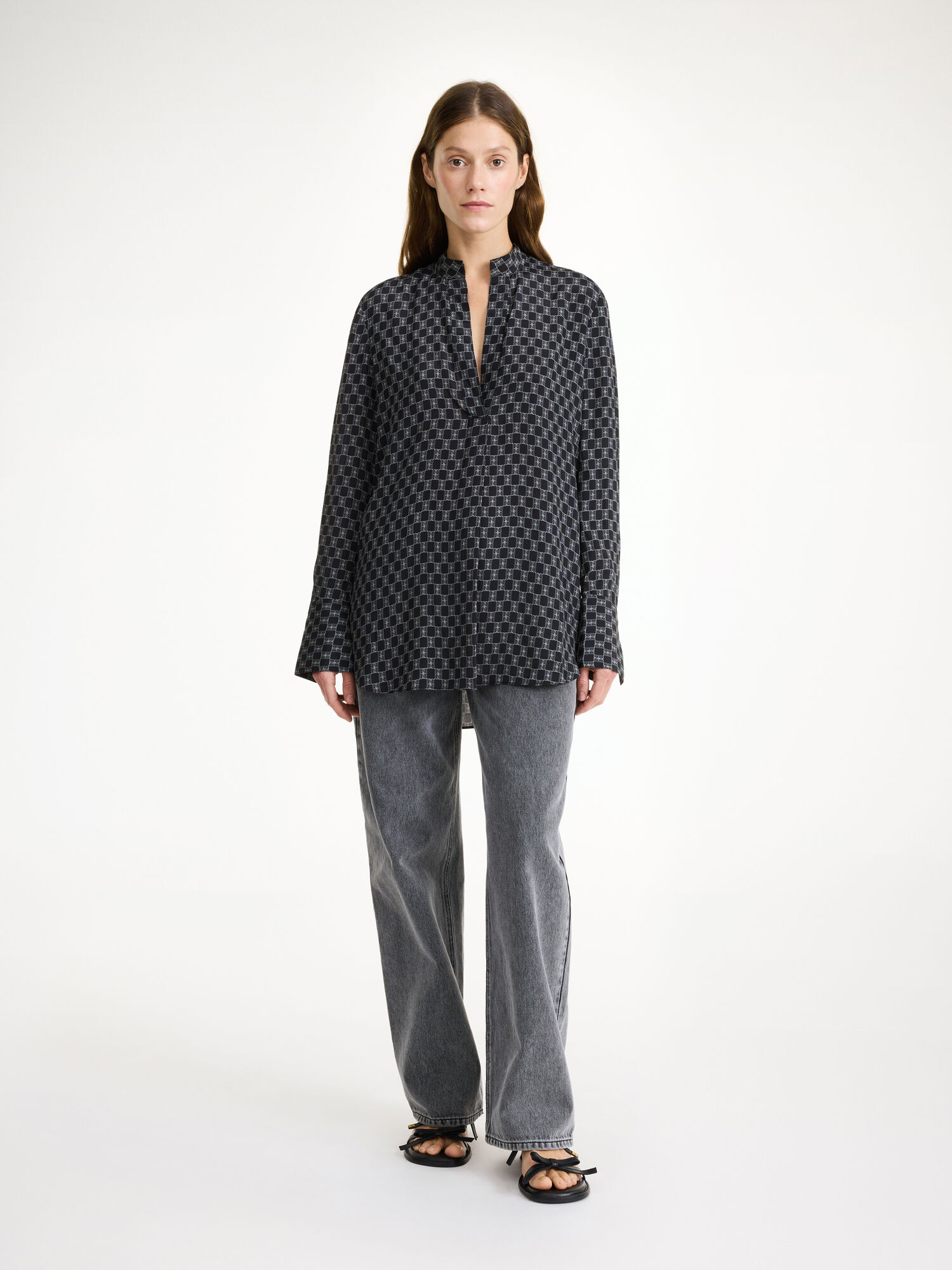 By Malene Birger Mabillon Skjorta Mono lined 050 | SE_BB46382